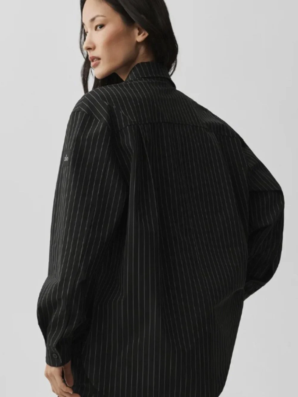 ALO Pinstripe Boxer Short + Button Down Long Sleeve Set - Like New - Size: Small - Picture 3 of 10